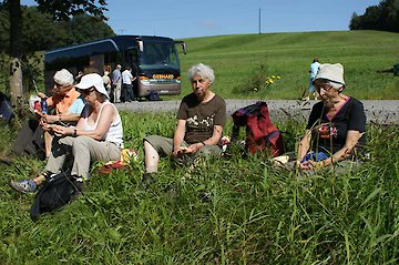 Rast bei einer Bustour durch Bayern